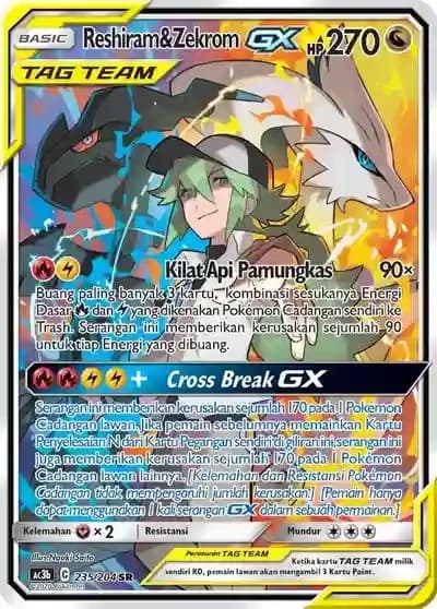 Reshiram Zekrom GX SR AA