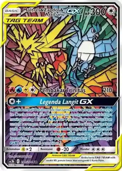 Moltres Zapdos Articuno GX SR AA